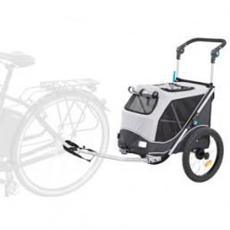 Trixie Fietskar Opvouwbaar - Hondenfietskar - 58x93x74 - 114 cm Grijs