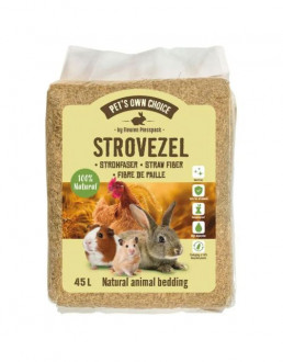 Zachte, stofvrije, absorberende strovezel