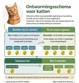 Ontwormingsschema voor je kat en kitten