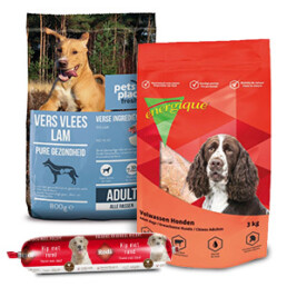Energique Volwassen Honden - Diepvriesvoer - 3 kg en Pets Place Fresh Adult Lam En Rijst - Diepvriesvoer - 800 g en Rodi Worst 400 g - Hondensnacks - Kip&Rund