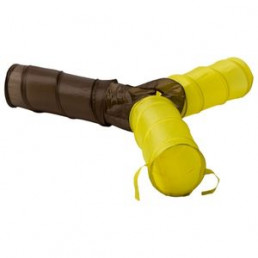 Adori Speeltunnel 3-Weg Konijn 18cm - Speelgoed - 50xØ18 cm Bruin Beige