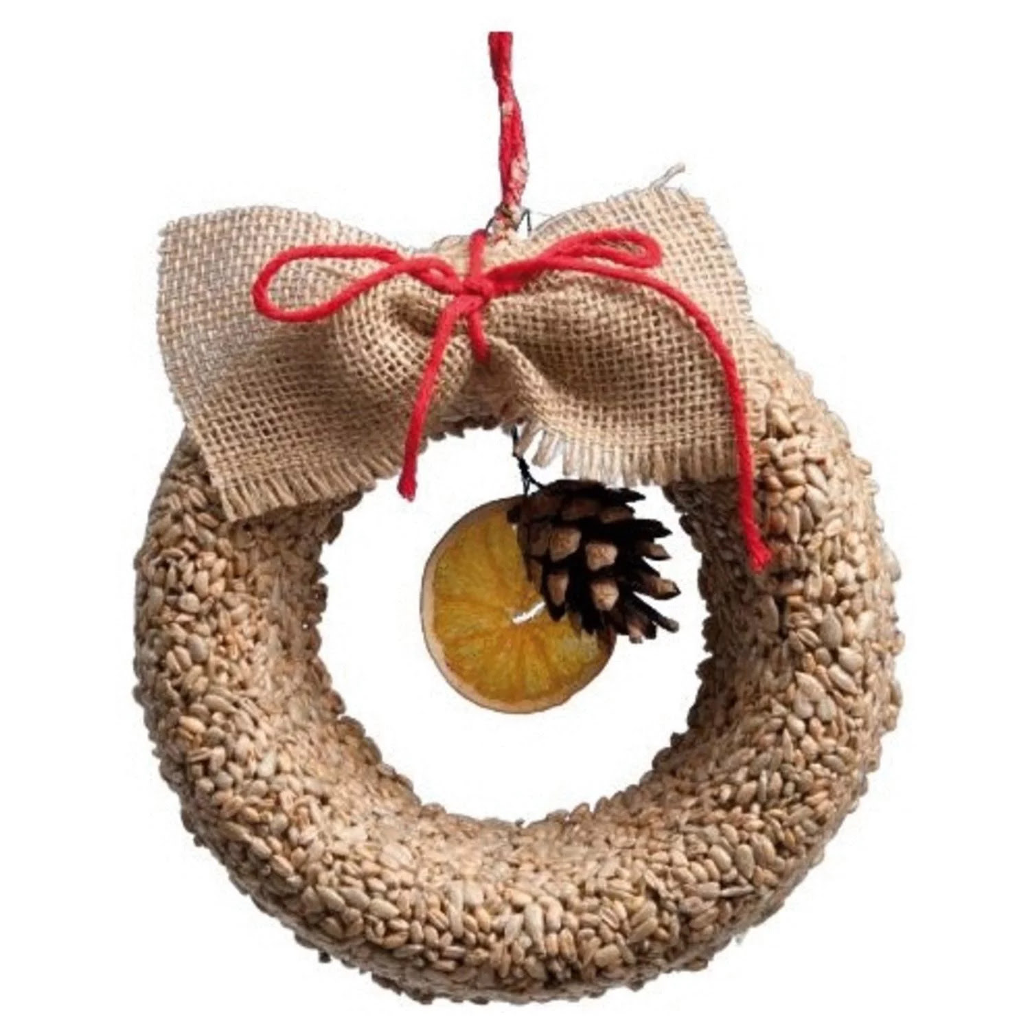 COM-FOUR® Kerstdeurkrans - Adventskrans met dennenappels en